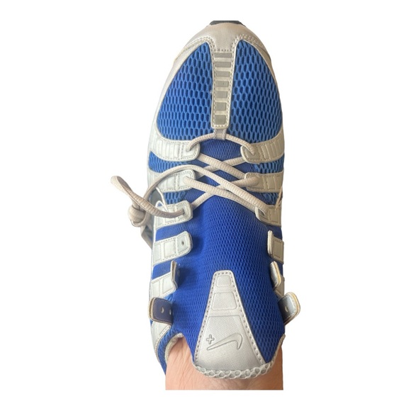 NIKE SHOX sneakers size15 Retro Silver & Blue Like new